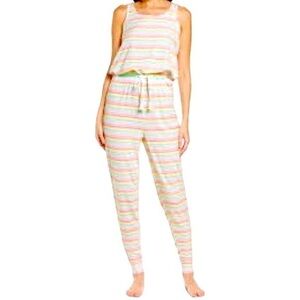 NEW!‎ Emerson Road Terry Rainbow Editorial Stripe Casual Romper Jumper Size XL